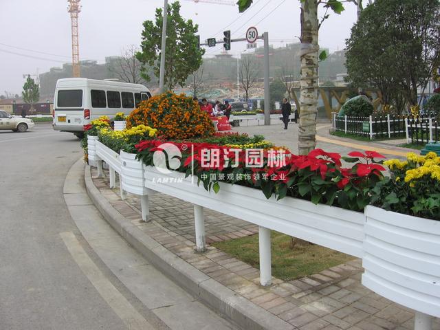 湖南长沙道路两边花箱景观绿化工程