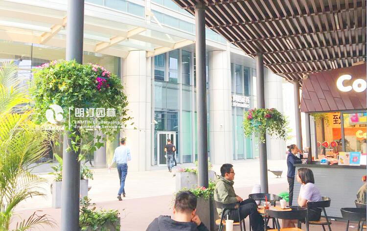上海灯杆立体绿化花盆景观工程