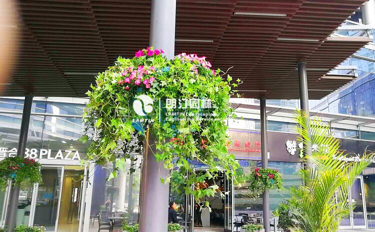 上海灯杆立体绿化花盆景观工程