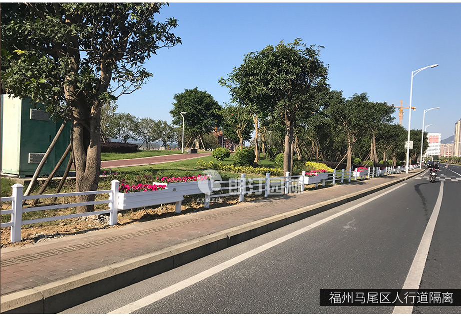 台阶式护栏花箱道路隔离案例