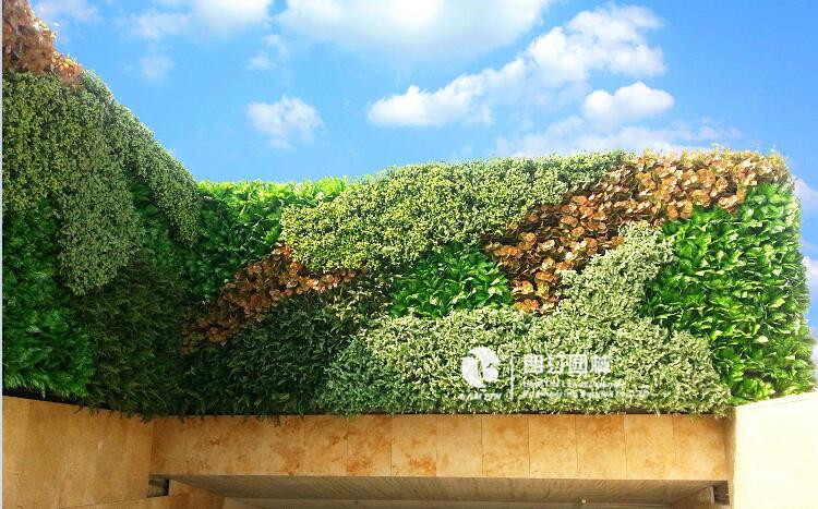 车库入口立体绿化景观植物墙