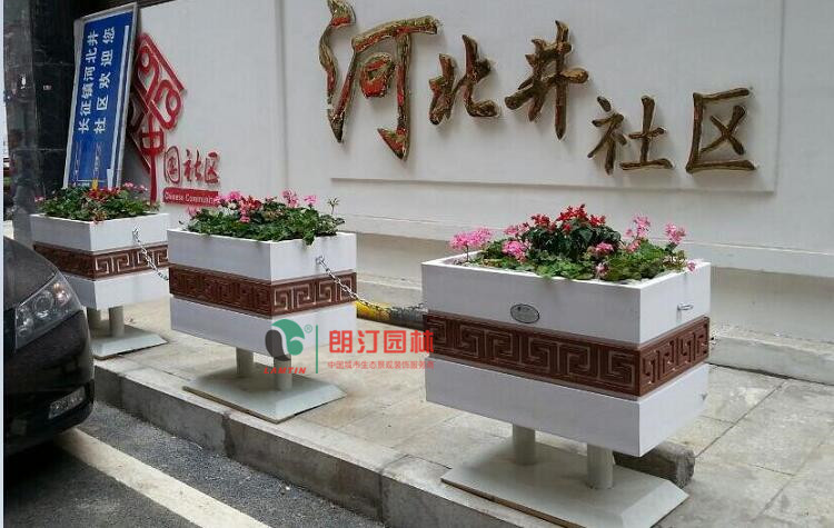 贵州社区广场花箱绿化景观工程案例