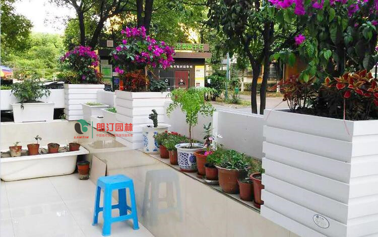 庭院围墙绿化用方形马槽组合花箱